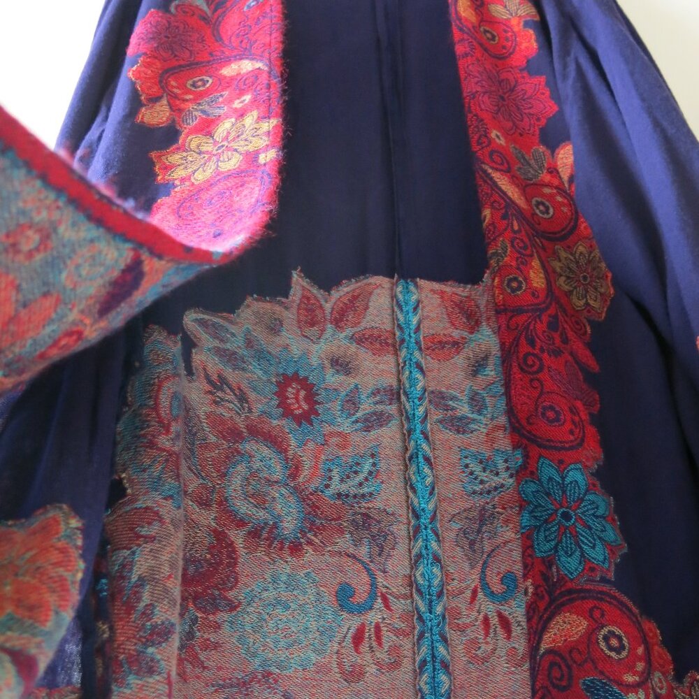 Time For Me Viscose Bohemian Floral Cardigan Kimono Top Size 2X( Fits Size S/M) - Picture 6 of 14